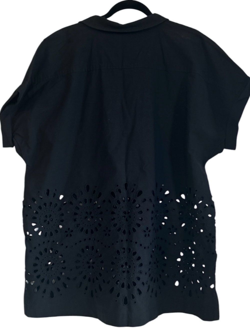 Tommy Hilfiger | Black Cotton Embroidered Blouse / Top | Size XL - Picture 2 of 16